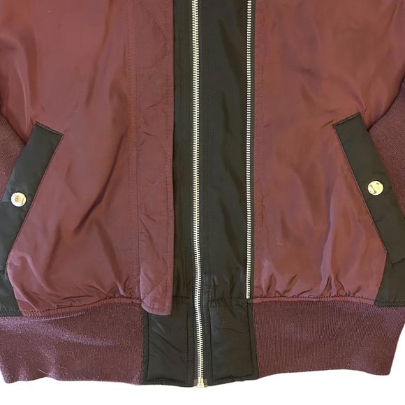 ASOS Design Men's (M) Burgundy Bomber Jacket Double-Front Zip. Retail: $95 - Picture 5 of 9